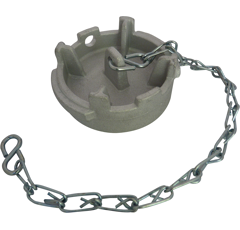 Bouchon cadenassable pour raccord pompier Ø 50 mm en aluminium