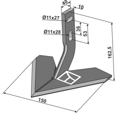 Flügelschar 150mm - Mehrere Marken