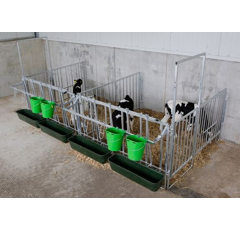 Kit double d’enclos modulaire zingué complet pour veaux