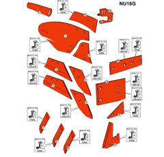 Rallonge de versoir droite pour charrue NIEMEYER 24082 adaptable 