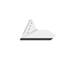 Aileron gauche en carbure 250 mm pour déchaumeur adaptable