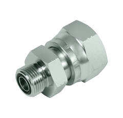 Doppelnippel flachdichtendÜ-Mutter 1 3/16" - AG 9/16" ORFSRDK1316916Z  9/16"