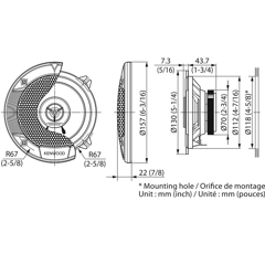 Haut parleur 0,3 m KENWOOD KFC
