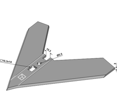 Reja binadora 200 x 3 mm para escardador SCHMOTZER 361682 adaptable - BlackSteel©