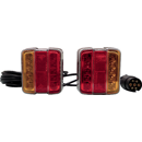 Feux et câble à leds magnétique 7,50 m - 4 fonctions droit/gauche