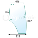 Vitre de porte gauche pour machine agricole ZETOR 53369092 adaptable