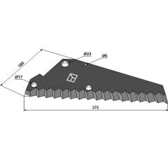 Couteau pour autochargeuse KEMPER 36558 adaptable- BlackSteel©