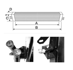 Refroidisseur d'huile pour tracteur JOHN DEERE AL119566 adaptable