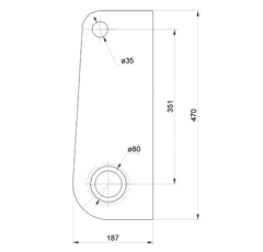 Support attelage à souder pour chargeur MANITOU 55800 adaptable