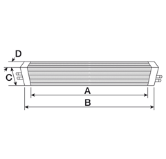 Kondensator 565 mm für MASSEY FERGUSON Traktor 3782468M1 Nachbau