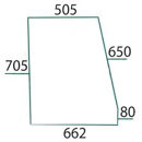 Vitre latérale de cabine pour tracteur STEYR 650885912 adaptable