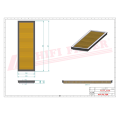 Filtre à air adaptable HIFI FILTER SC70125