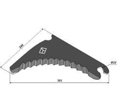 Lame pour presse à balle WELGER 0982.21.05.00 adaptable - Blacksteel©