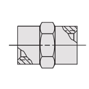 Hochdruck-Hydraulik Gerade-Verschraubung2 x IG 1/4" NPT, SPX Power 9685