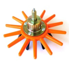 Rotor complet pour bineuse à doigts Ø 250 mm souple orange - KULT