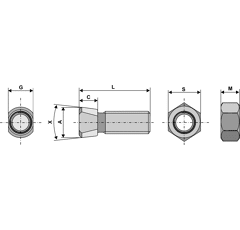 Scharschraube 0132291  1238KV Kverneland Nachbau