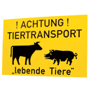 Tiertransporterschild Kunststoff