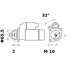 Démarreur MAHLE LETRIKA 12 V - - 4,2  kW / MS 117