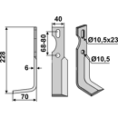 Fräsmesse Links 228 x 40 
