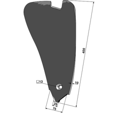 Déflecteur latéral droite pour KONGSKILDE OVERUM 7204027029 adaptable