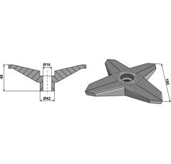 Abstreifstern 312A1 Lely Nachbau