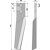 Dent Gauche pour herses rotatives MASCHIO / GASPARDO 10100226 adaptable 