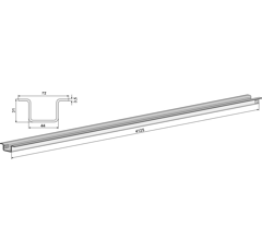 Guía de riel para cadena para esparcidor KRONE 218 023 0 adaptable