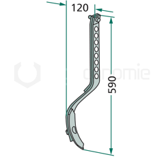 Dent 590 x 120 mm pour semoir adaptable