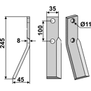 Rotorzinken,  A Links 245 x 35 Berti, Simon Nachbau