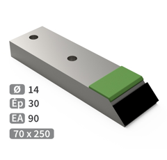Pointe de décompacteur avec plaquettes carbure et rechargement DURO 1016A adaptable