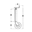 Roue béquille sans relevage 275 x 70 mm