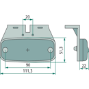 Feu latéral à LED HELLA 24 V adaptable