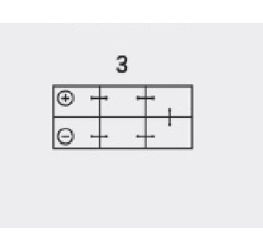 Batterie LUCAS Premium  LP612 12V - 140Ah - P+ en haut à gauche