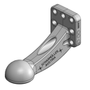 Kugelzugöse Kugel 80,Flanschmaß 110x100 mm, 8-Loch  Scharmüller