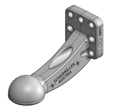 Kugelzugöse Kugel 80,Flanschmaß 110x100 mm, 8-Loch  Scharmüller