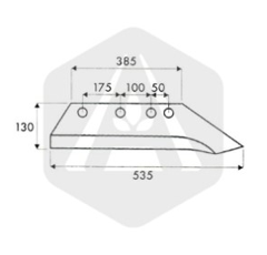 Soc charrue HAMM droite 737339 adaptable