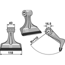 Marteau pour broyeur 118x40mm renforcé KVERNELAND MA6402076 Adaptable Blacksteel©