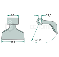 Marteau pour broyeur TORTELLA 2779702 adaptable 