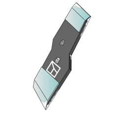 Wechselspitze DURAFACE rechts für Pflug KUHN 622128P Nachbau