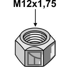 Ecrou M12x1,75 pour broyeur DÜCKER adaptable - Blacksteel©