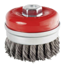 Brosse conique acier torsadé 80 mm en acier torsadé