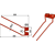 Dent rouge droite pour faneuse NIEMEYER 600038 adaptable