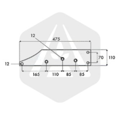 Contre-sep charrue FENET droite 15511704 adaptable