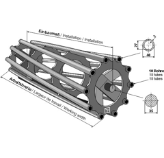 Rohrpackerwalze 2850 mm – Nachbau  