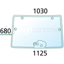 Pare-brise pour machine agricole DEUTZ-FAHR 0.015.0354.0/10 adaptable