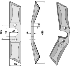 Rolleggen Messer - rechts - Mehrere Marken