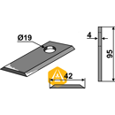 Couteau rotatif pour faucheuse CLAAS/RENAULT 949540.0 adaptable - BlackSteel©