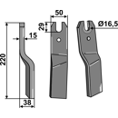 Rotorzinken,  A Links 220 x 50 Kuhn Nachbau