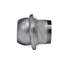 Raccord mâle galva + manchon fileté mâle Ø 100 mm adaptable