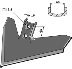 Gänsefußschar 047PWV1300 John Deere Nachbau